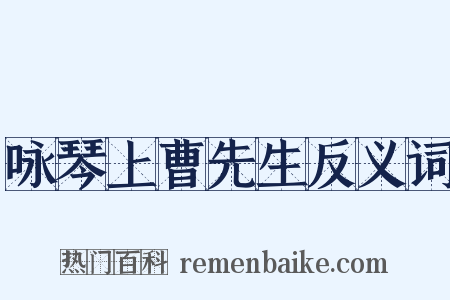 咏琴上曹先生反义词是什么意思的图片